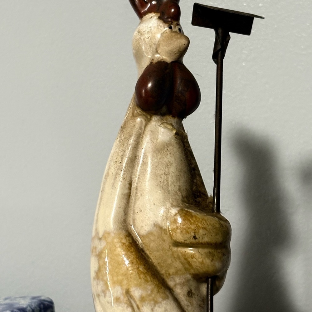 Ceramic rooster with rake - Picture 5 of 7